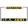 Proud Parent U.S. Army Logo License Plate Frame