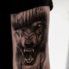 Oottati 2 Sheets Waterproof Fake Forest Wolf Tree Arm Leg Temporary Tattoo