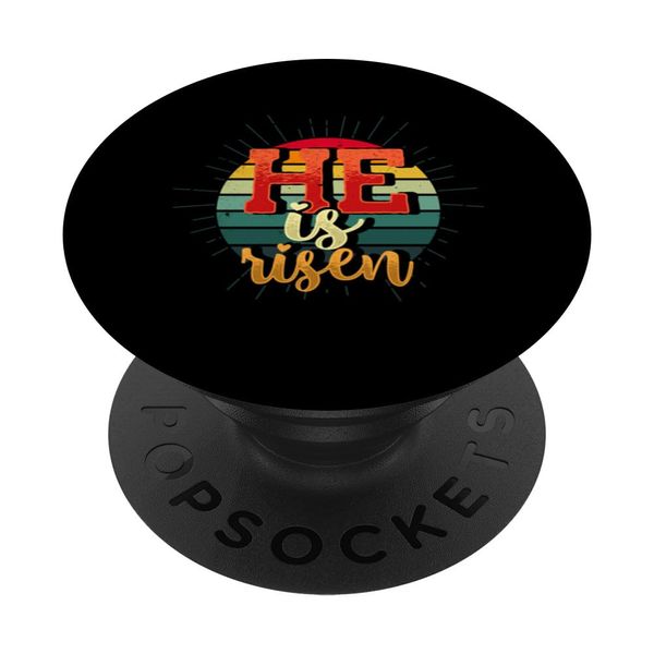 He Is Risen Easter Decor, Jesus & Christian Sunrise Easter PopSockets Swappable PopGrip