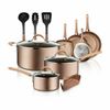 NutriChef 14Pcs Kitchenware Pots & Pans Set-17.56lbs, High Qualified, Non Stick