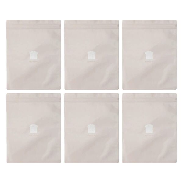 Marna Marna K766BE Bread Freezer Bags, Beige, Set of 6