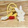 Easter Bunny Standing Figurine, Spring Gift Decoration Bunny Statue Kid Egg Hunt