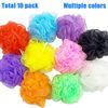 10 Pack Mesh Bath Sponges,Soft Bath Shower Loofah Sponge,Colorful Exfoliating Scrubber for Kids Women Men Body Wash,Random Color