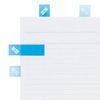 Sunstar Stationery S2807343 Sticky Notes, Vertical Yokofusen, Blue