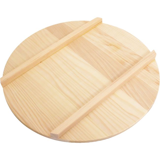 Ichihara Wood Workshop Lid Sushi Tub White Wood Sushi Tub Lid Diameter 14.2 inches (36 cm)