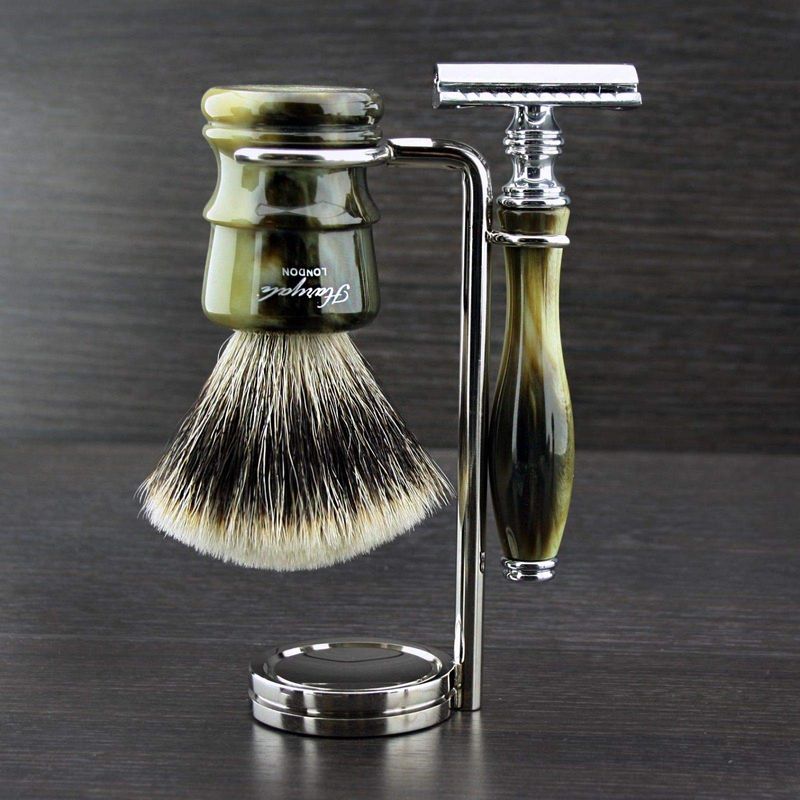 Silver Tip Badger Razor Set Premium Horn Collection Silver Tip Badger ...