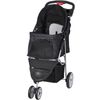 Dog Stroller 3 Wheels Foldable Cat Pet Stroller with Storage Basket & Cup Holder