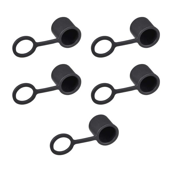 uxcell Dustproof Cap Port Cover Silicone Protector BNC Black 5pcs