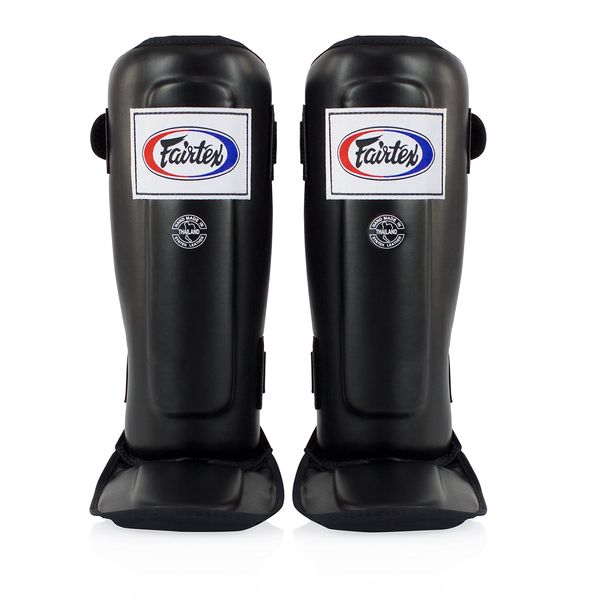 Fairtex SP3 Muay Thai Shin Guards for Men, Women, Kids | MMA Training, Kickboxing | Premium, Lightweight & Durable |Avoid shin splints During Training, Sparring - Medium, Black