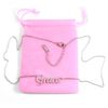 Kigu Grace Personalised Name Necklace - Adjustable Chain - Silver Tone - Incl Gift Packaging