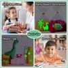 Leesgel 30 Sheets Luminous Dinosaur Tattoos for Kids, Dinosaur Stickers, Dinosaur Gifts Toys for Boys Glow Dinosaur Birthday Decorations Supplies, Dinosaur Game Sweets Party Bag Fillers