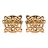David Van Hagen Mens Circular Celtic Cufflinks - Gold