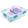 Sterilite 37 Qt Clear Plastic Home Storage Tote Bin with Secure Lids, (4 Pack)