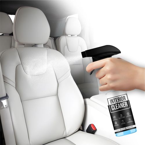 Interior Cleaner For Tesla White & Black Vegan Leather - Stain Remover - Solution for Complete Interior Cleaning - Ideal for Seats, Doors, Console, Dash - Accessories For Tesla Model 3, Y, S, X