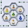 Hexagon Wall Display Compatible with Lego Figures | Customize & Display Figures on Wall | Interlocking Hex Blocks | Made in USA (14-Pack Grey)