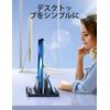VAYDEER Laptop Stand PC Stand Vertical Storage Holder Width Adjustable ABS Plastic for Tablet/iPad/Mac Mini/MacBook Pro Air - Black