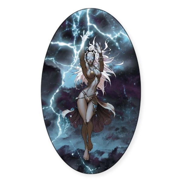 CafePress Storm Oval Car Bumper Sticker