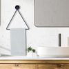 Modern Wall Mounted Triangle Metal Bathroom Kitchen Hand Towel Bar Rack, Black