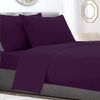 Tim's Textiles Deep Fitted Bed Sheets- Poly Cotton- Easy Care Non Iron Percale Bedding (Plum, Double)