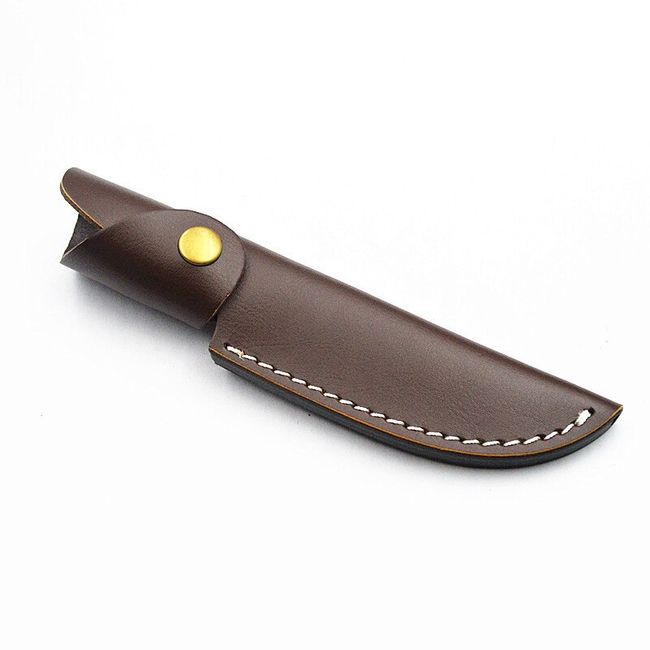 First Layer Leather Straight Knife Sheath Genuine Cowhide Leather