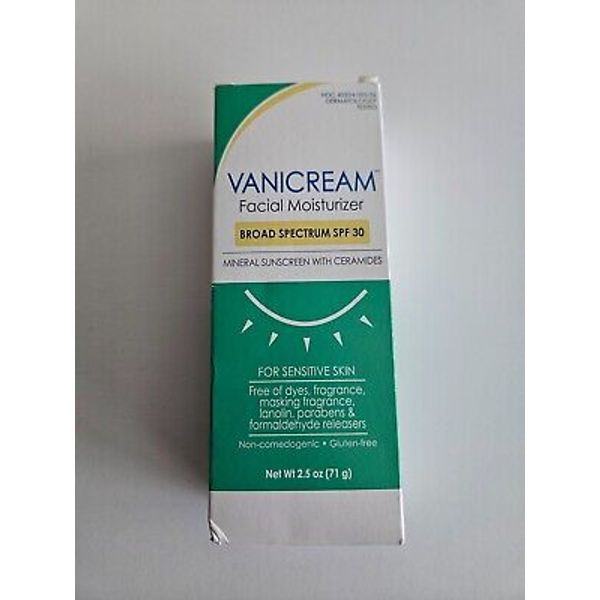Vanicream Facial Moisturizer SPF 30 2.5oz Mineral Sunscreen for Sensitive Skin