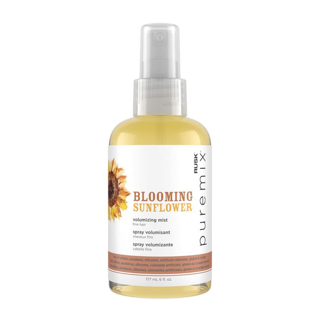 RUSK RUSK PUREMIX Blooming Sunflower Volumizing Mist for Fine Hair, 6 oz, 6 fl. oz, 6 fl. oz.