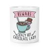 Beware Crazy Hot Chocolate Lady Makeup Brush Pencil Pot