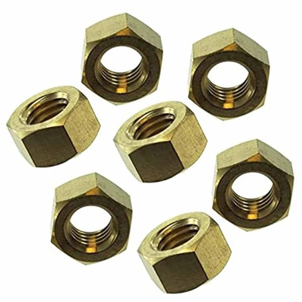 20 Pcs M6 Hex Hexagon Nut M6 (6mm) Brass Hex Nuts