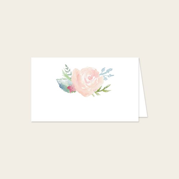 Dotty about Paper Watercolour Roses - Wedding Place Cards - Pack of 10. Floral, Vintage, Pastel, Elegant. Perfect for Friends and Family, Any Occasion. Birthday, Anniversary (17 0008)