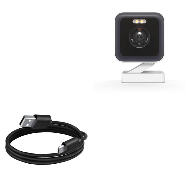 BoxWave Cable Compatible with Wyze Cam v3 Pro - DirectSync Cable, Durable Charge and Sync