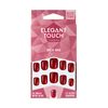 Polished Colour 24 Nails With Glue Squoval Rich Red