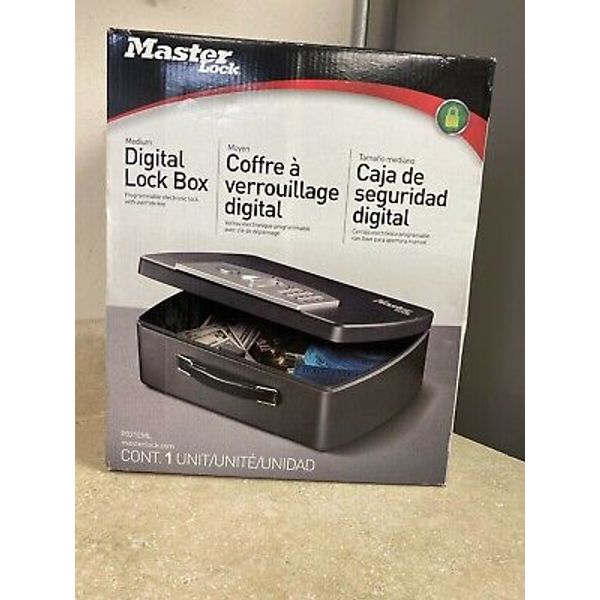 NEW Master Lock Electronic/Keypad Digital Residential Floor Safe Lock Box MEDIUM