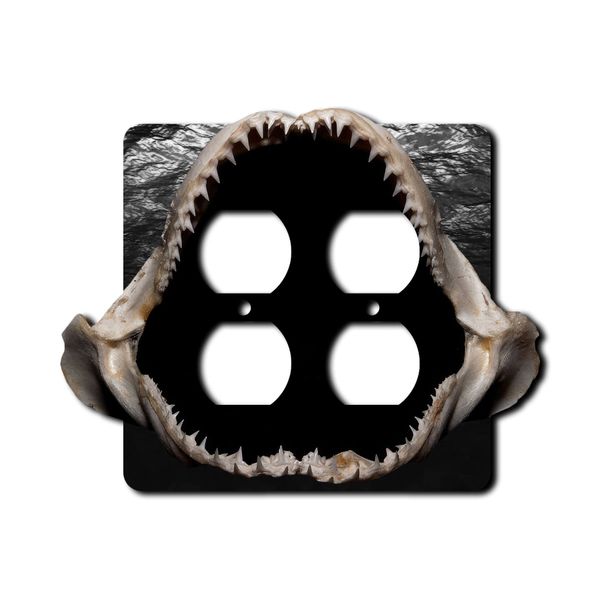 Off The Wall Plates - Shark Jaws - Double Gang Outlet