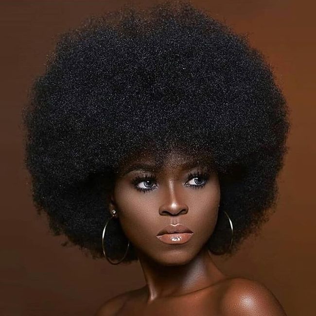 BECUS Afro Wigs for Black Women Curly Wigs 70s Bouncy Huge Fluffy Soft Natural Looking Premium Synthetic Hair Wigs for Women Cosplay Halloween Costumes for Women 16IN(Black)