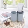 HEIPINIUYE Travel Toothbrush Holder, Toothbrush and Toothpaste Travel Case Portable Toothbrush Holder with Cover for Traveling Bathroom Business Camping School