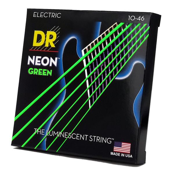 DR Neon Green Medium Electric Strings