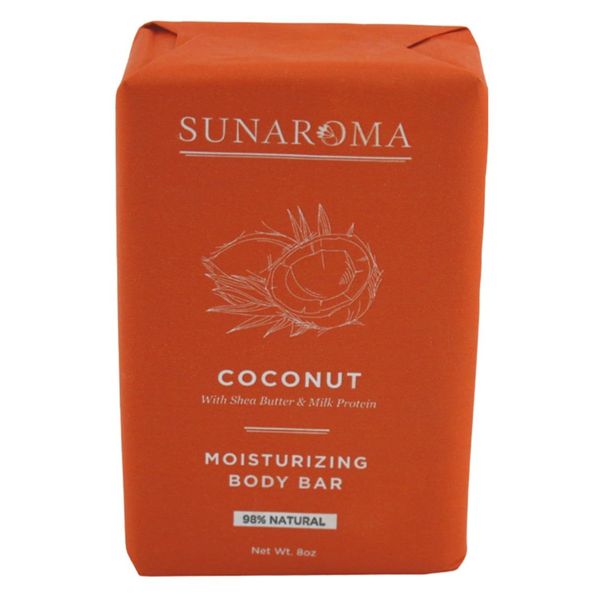 Sunaroma Soap Bar Coconut 8 Ounce (236ml) (3 Pack)