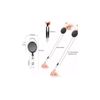 New 4 Silicone Refillable Travel Bottle Set 2 Sizes Hand Liquid Gel Extending Carabiner Clip and Multi Purpose Hook
