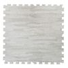 100 SqFt 3/8" White Wood Grain Foam Mat Interlocking Flooring 2'X2' 25pcs