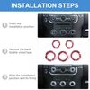 5pcs ABS Matt Silver Volume and Air Conditioning Knobs Trim For Discovery 4 LR4 Car Accessory