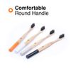 Native Birds Bamboo Toothbrush with Soft Charcoal Infused Bristles, Set of 4, Designed in Ukraine
