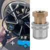 Tiardey Lock On AirChuck, Brass Stem, Large Bore Tire Valve, Quick Connect