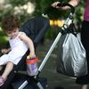 Think King Soft Buggy Pouch for Pram Wheelchair Rollator Walker (Black/Silver)