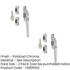 2 Pack Premium Modern Lockable Casement Fasteners in Polished Chrome - 124mm - Window Handle