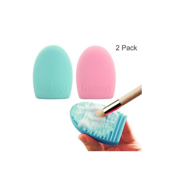 2 Pack Silicone Makeup Brush Cleaner Mat – Scrubber & Wash Pad Tool