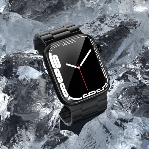 Fitlink 316L Surgical-Grade Stainless Steel Apple Watch Band, Scratch/Water Resistant, Fits Series 10 All Series/Ultra 1/2/SE, Sizes 38/40/41/42/44/45/49mm, for Business Casual(Black, 38/40/41mm)