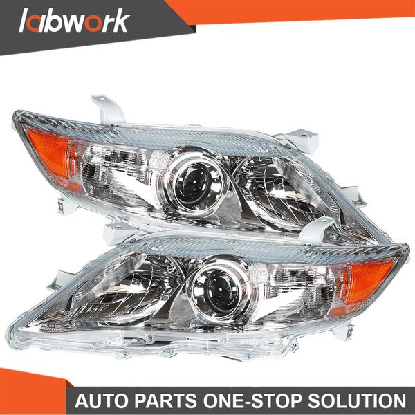 Labwork Headlight For 2010-2011 Toyota Camry Halogen Reflector Chrome Right&Left