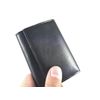 Black Leather Key Case Wallet with Soft Nappa Leather Key Ring