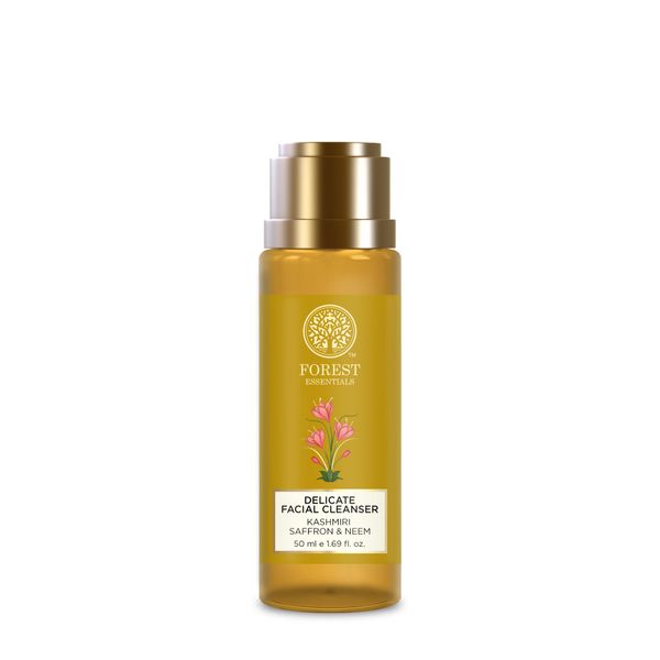 Forest Essentials Delicate Facial Cleanser Saffron and Neem 50 Milliliter