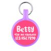 Paw Print Text Quiet & Lightweight Eco-Friendly Pet ID Tag